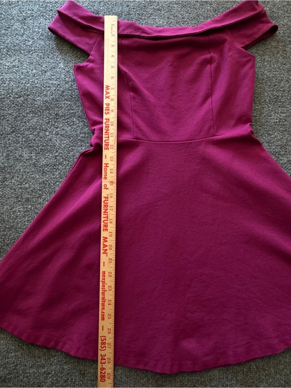Lulus Season of Fun Off the Shoulder Skater Dress Size M Magenta Fit and Flare